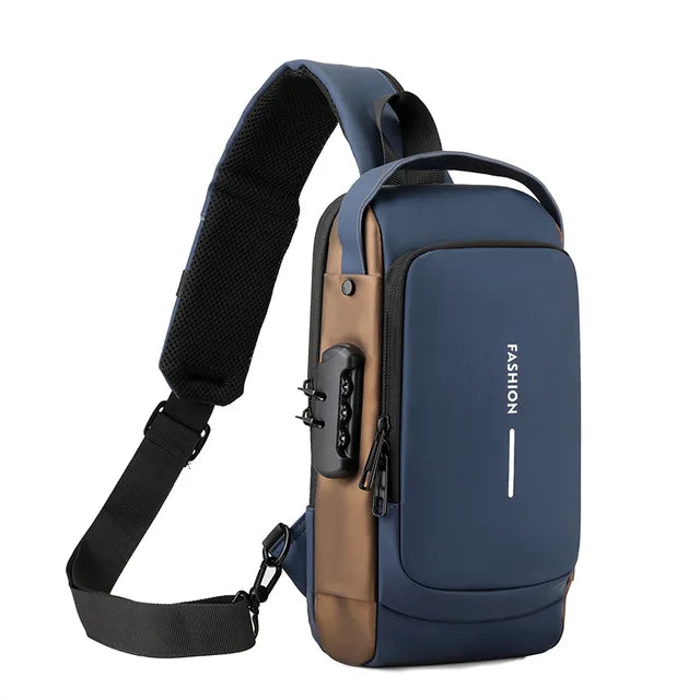 Mochila Anti-Furto com Senha USB Slim Bag